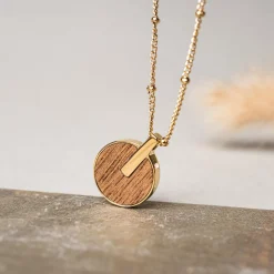 Holzkern Halsketten|Schmuck^Opacity Halskette