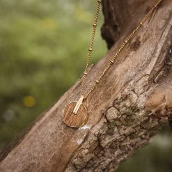 Holzkern Halsketten|Schmuck^Opacity Halskette
