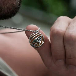Holzkern Halsketten|Schmuck^Operations Halskette