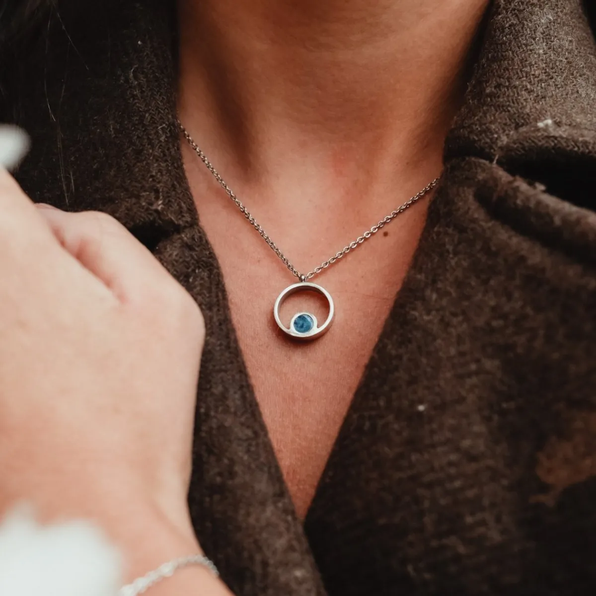 Holzkern Halsketten|Schmuck^Pigment Halskette