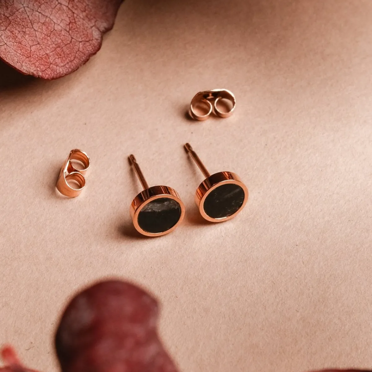 Holzkern Ohrringe|Schmuck^Pigment Ohrringe