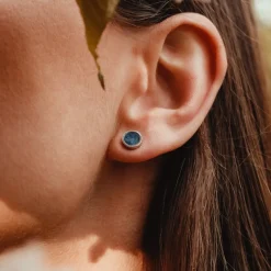 Holzkern Ohrringe|Schmuck^Pigment Ohrringe