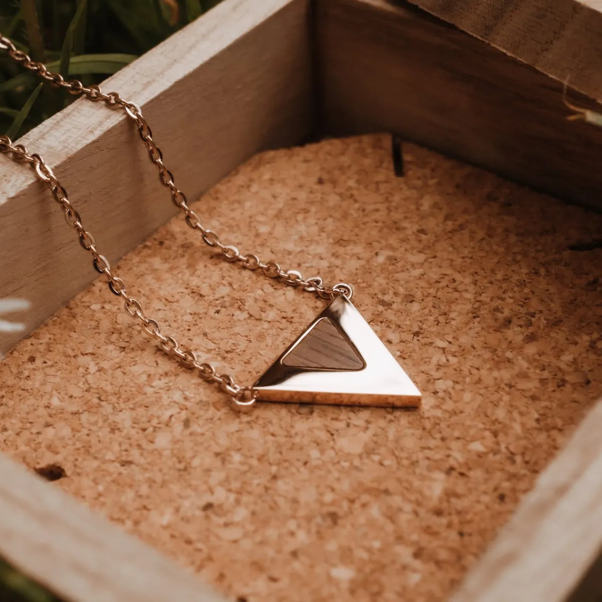 Holzkern Halsketten|Schmuck^Scale Halskette
