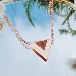 Holzkern Halsketten|Schmuck^Scale Halskette