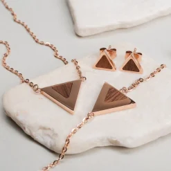 Holzkern Halsketten|Schmuck^Scale Halskette