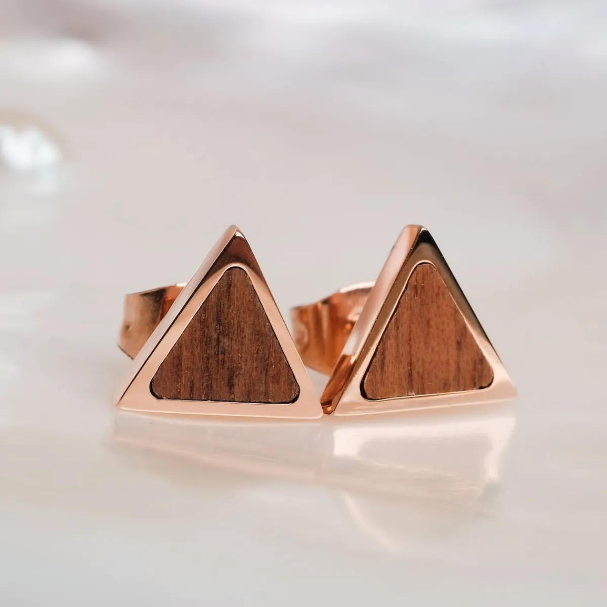 Holzkern Ohrringe|Schmuck^Scale Ohrringe