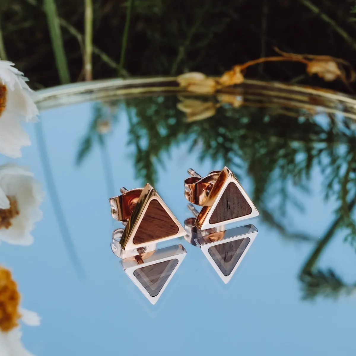 Holzkern Ohrringe|Schmuck^Scale Ohrringe