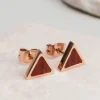 Holzkern Ohrringe|Schmuck^Scale Ohrringe