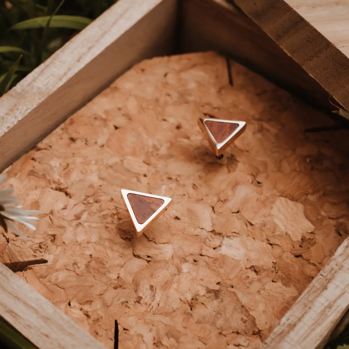 Holzkern Ohrringe|Schmuck^Scale Ohrringe