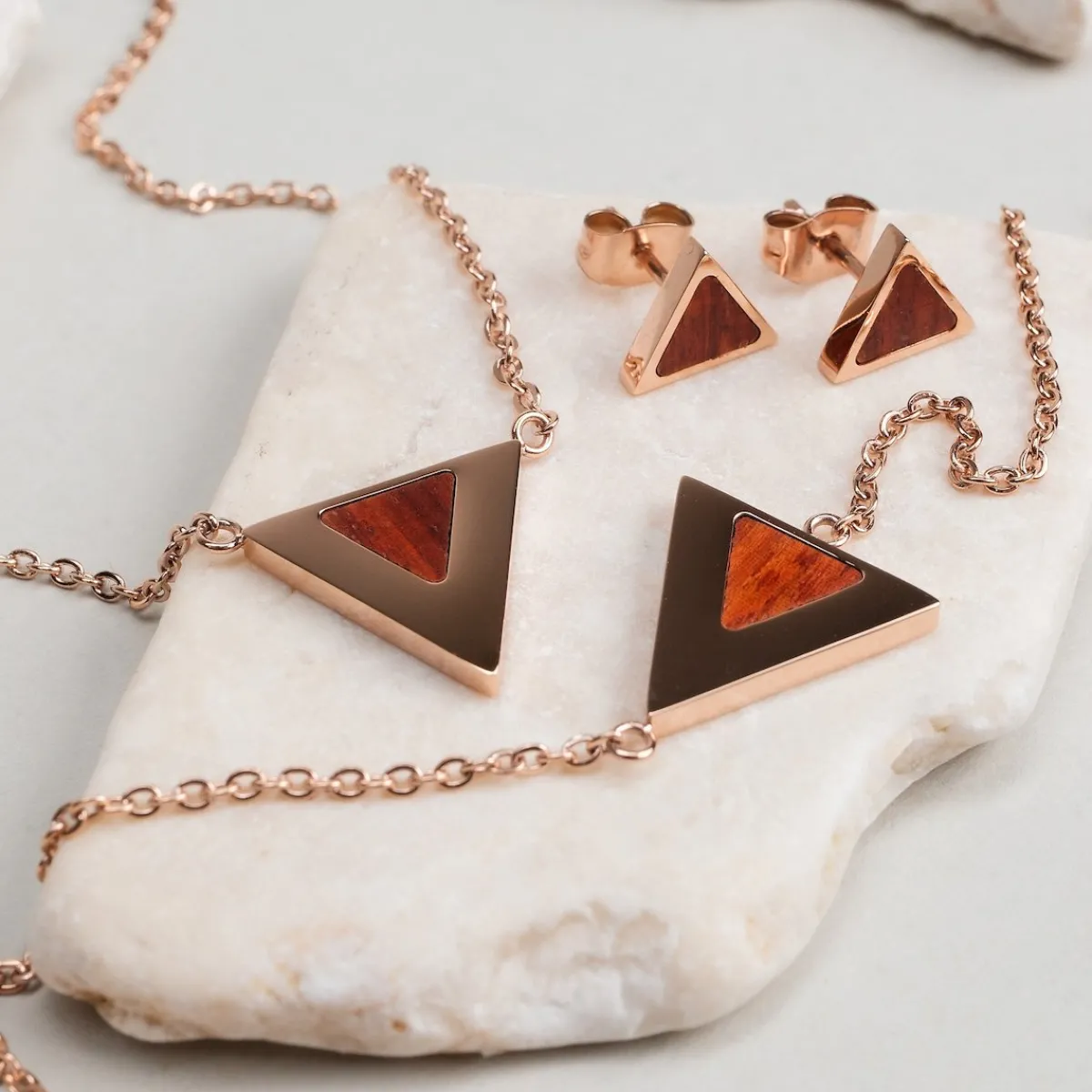 Holzkern Ohrringe|Schmuck^Scale Ohrringe