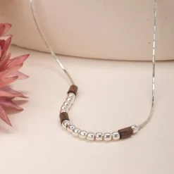 Holzkern Halsketten|Schmuck^Selfbelief Halskette
