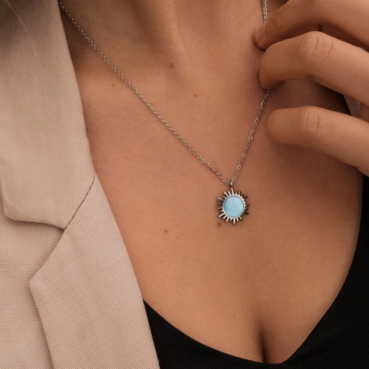 Holzkern Halsketten|Schmuck^Shade Halskette