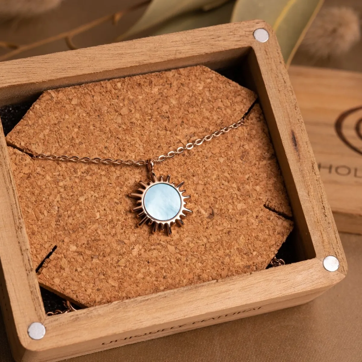 Holzkern Halsketten|Schmuck^Shade Halskette