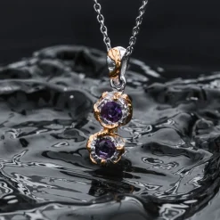 Holzkern Halsketten|Schmuck^Silverstream Halskette
