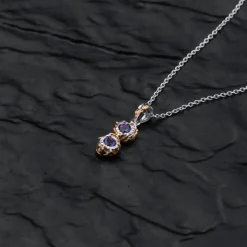 Holzkern Halsketten|Schmuck^Silverstream Halskette