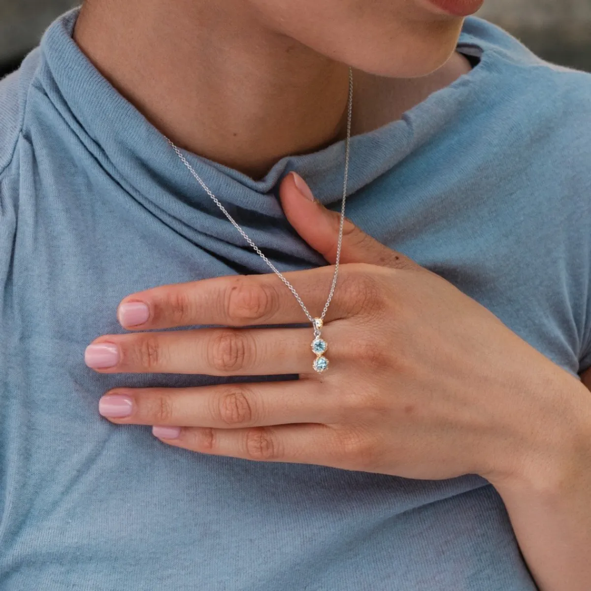 Holzkern Halsketten|Schmuck^Silverstream Halskette