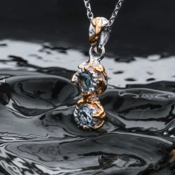 Holzkern Halsketten|Schmuck^Silverstream Halskette