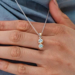 Holzkern Halsketten|Schmuck^Silverstream Halskette