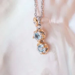 Holzkern Halsketten|Schmuck^Silverstream Halskette