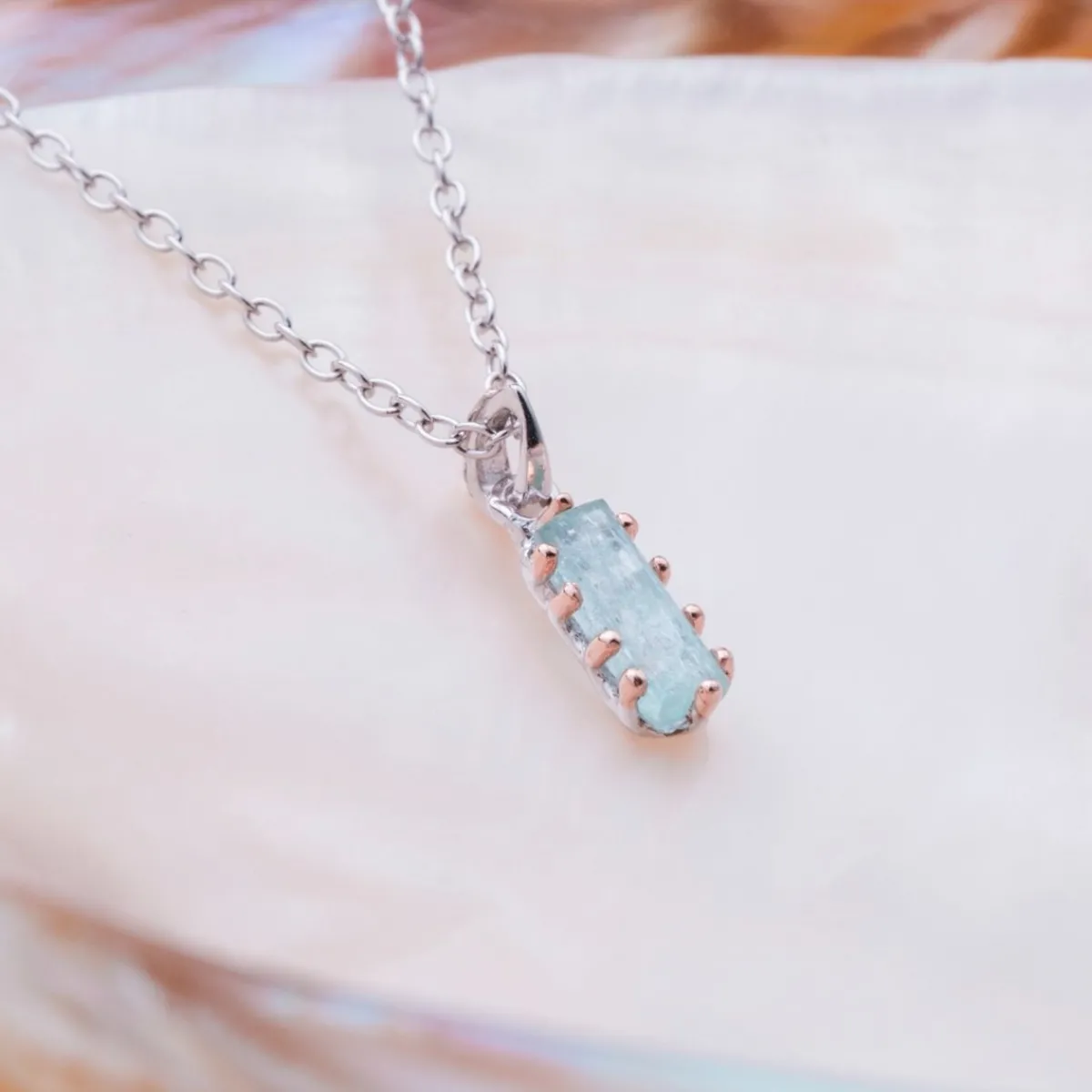 Holzkern Halsketten|Schmuck^Silverstream Halskette