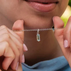 Holzkern Halsketten|Schmuck^Silverstream Halskette