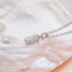 Holzkern Halsketten|Schmuck^Silverstream Halskette