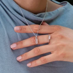 Holzkern Halsketten|Schmuck^Silverstream Halskette