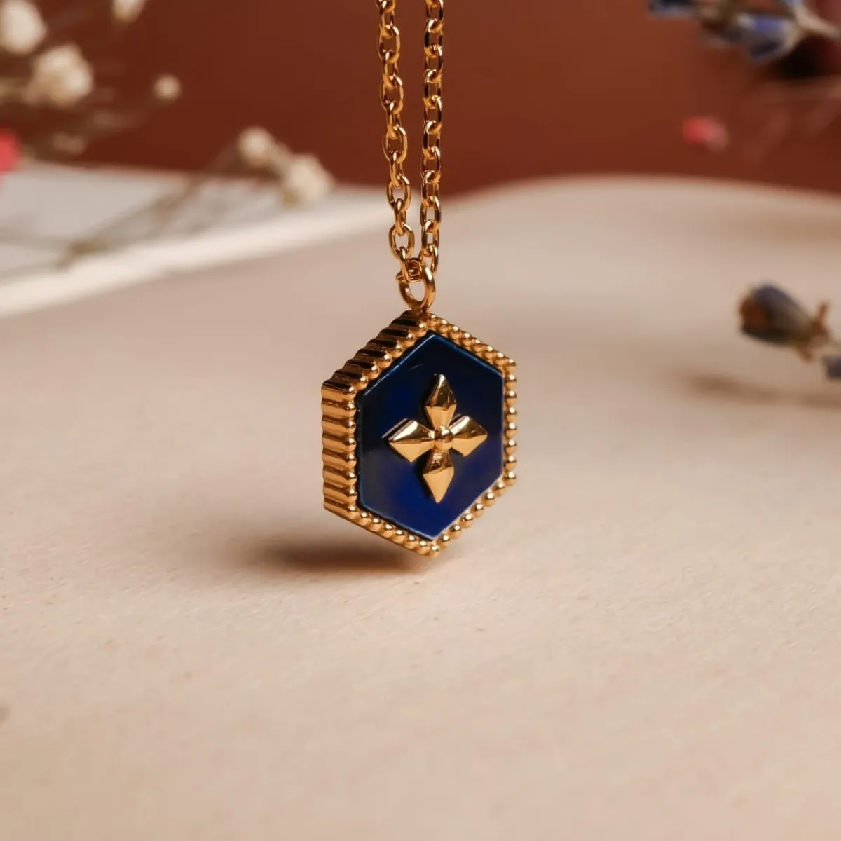 Holzkern Halsketten|Schmuck^Spectral Halskette