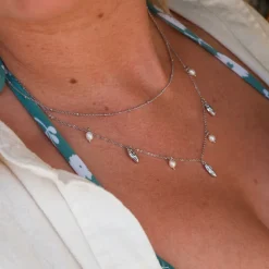 Holzkern Halsketten|Schmuck^Summersweet Doppelkette