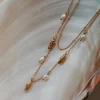 Holzkern Halsketten|Schmuck^Summersweet Doppelkette