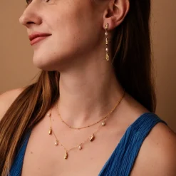 Holzkern Halsketten|Schmuck^Summersweet Doppelkette
