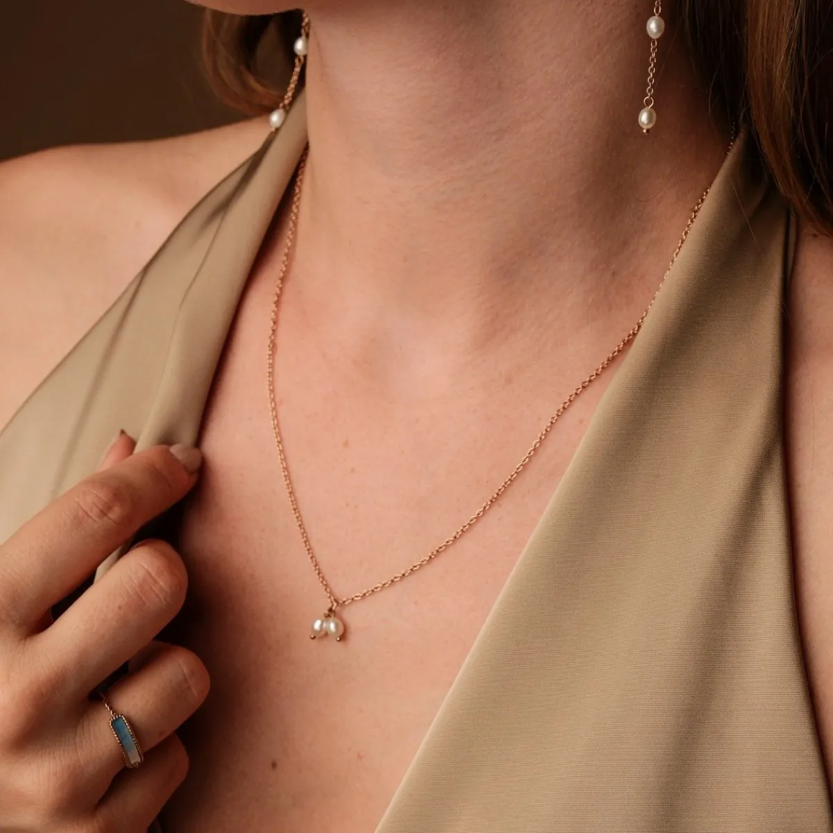 Holzkern Halsketten|Schmuck^Summersweet Halskette
