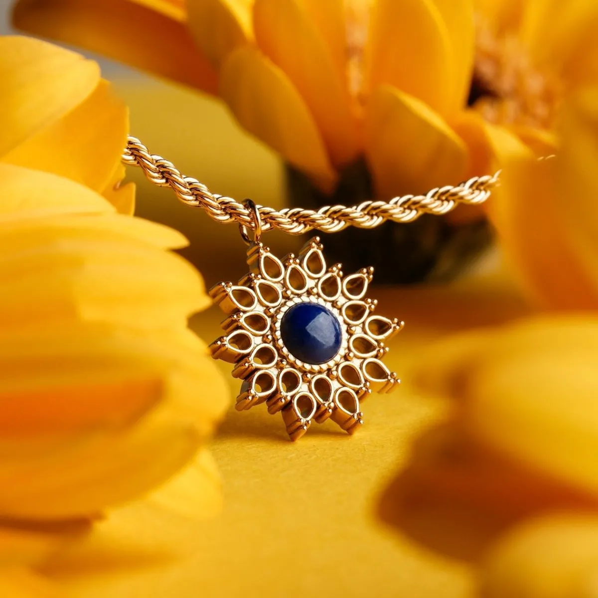 Holzkern Halsketten|Schmuck^Suncatcher Halskette