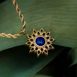 Holzkern Halsketten|Schmuck^Suncatcher Halskette
