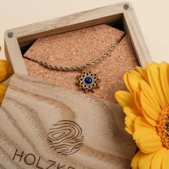 Holzkern Halsketten|Schmuck^Suncatcher Halskette
