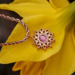 Holzkern Halsketten|Schmuck^Suncatcher Halskette