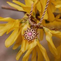 Holzkern Halsketten|Schmuck^Suncatcher Halskette