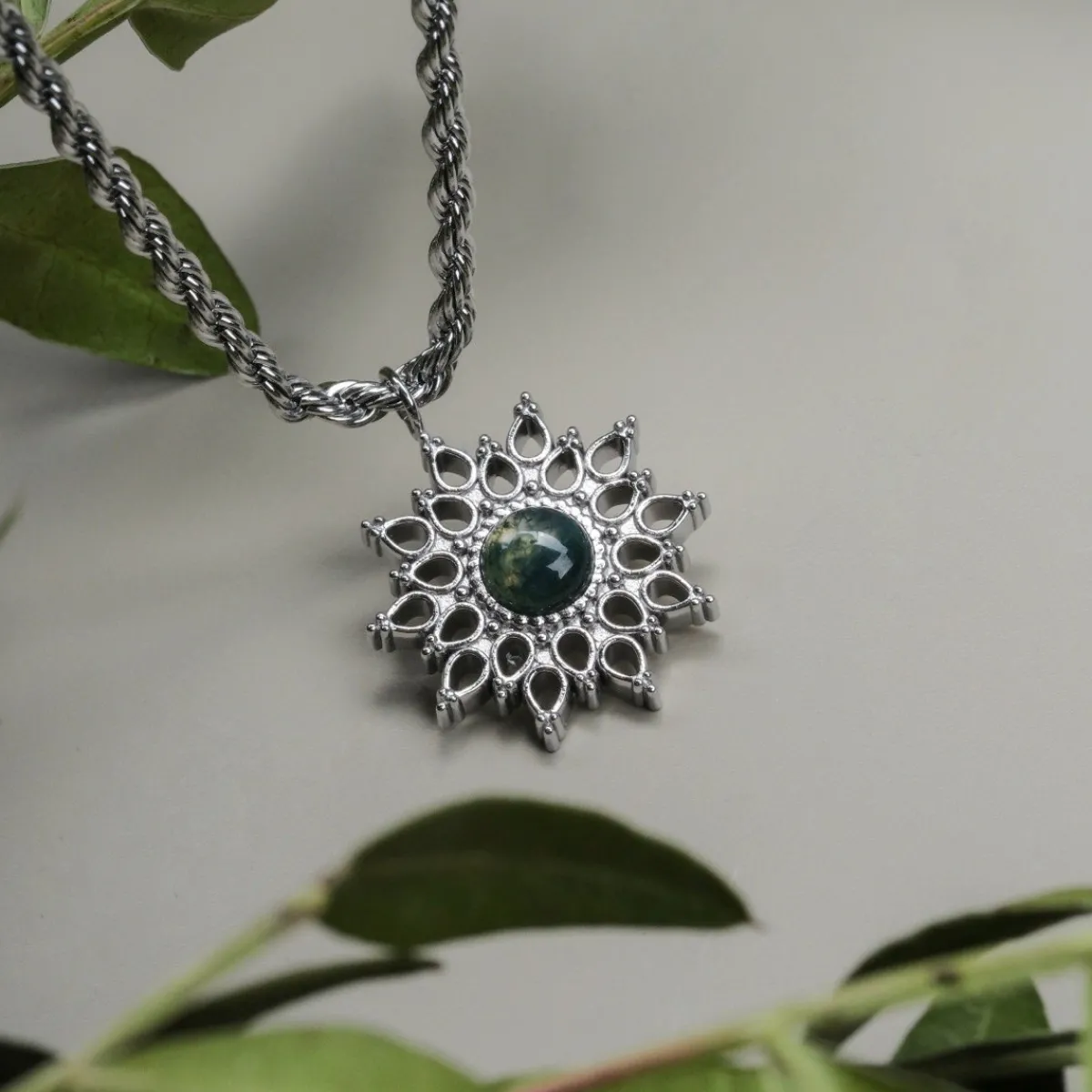 Holzkern Halsketten|Schmuck^Suncatcher Halskette
