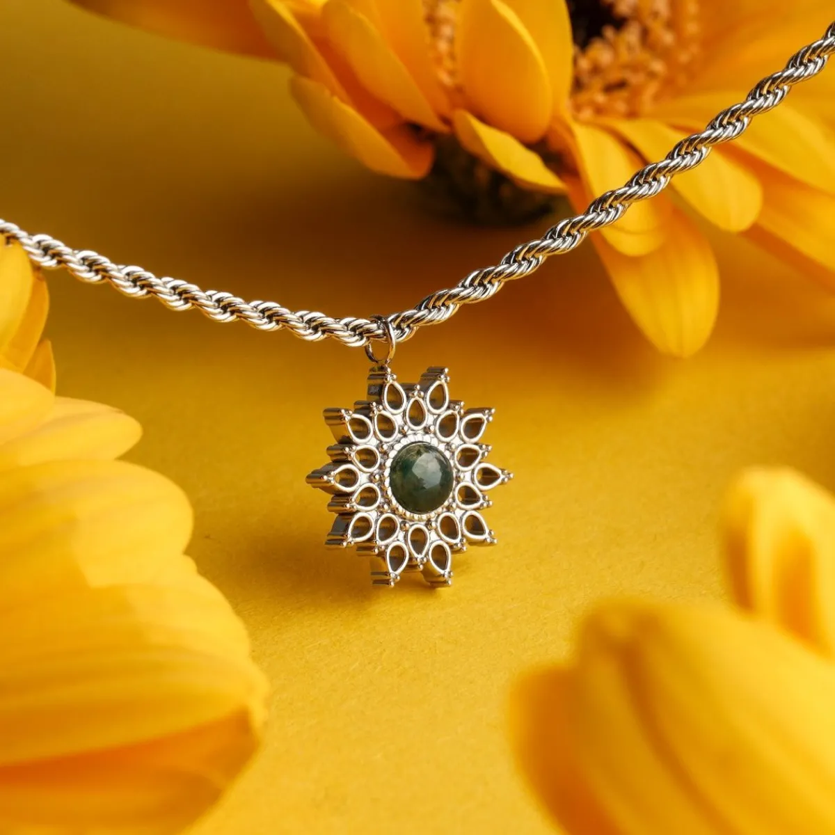 Holzkern Halsketten|Schmuck^Suncatcher Halskette