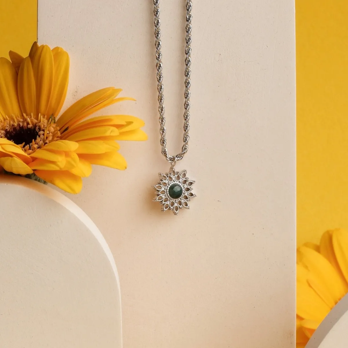 Holzkern Halsketten|Schmuck^Suncatcher Halskette