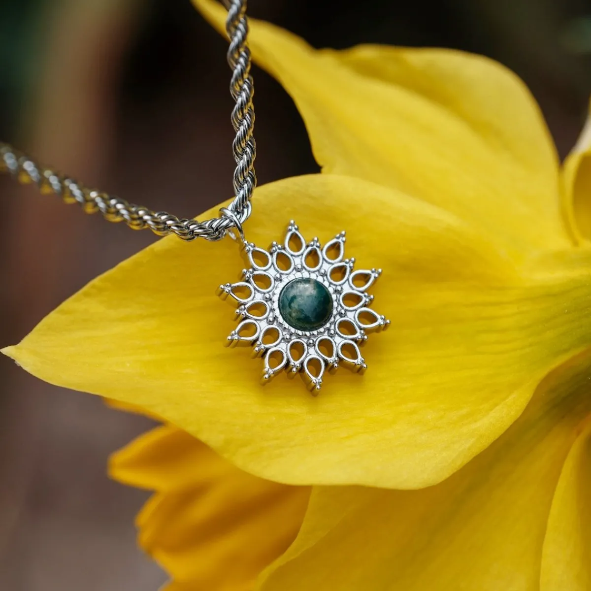 Holzkern Halsketten|Schmuck^Suncatcher Halskette