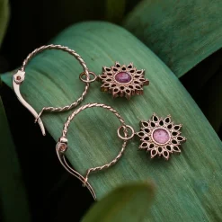 Holzkern Ohrringe|Schmuck^Suncatcher Ohrringe