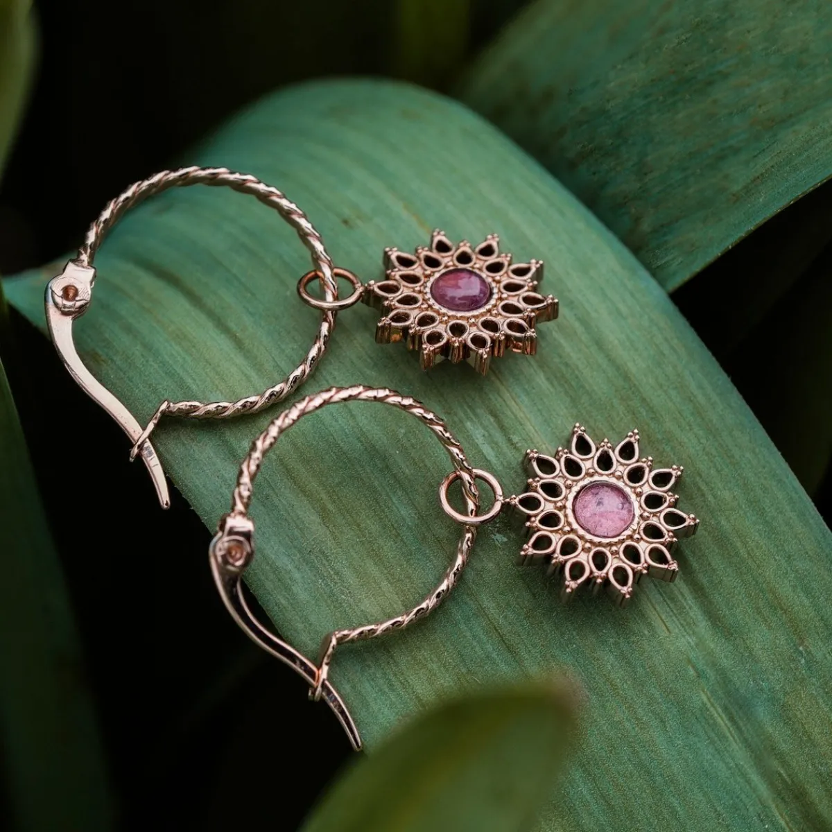 Holzkern Ohrringe|Schmuck^Suncatcher Ohrringe