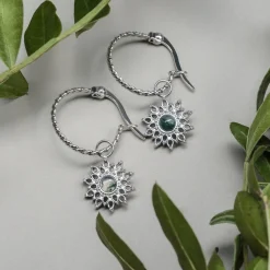 Holzkern Ohrringe|Schmuck^Suncatcher Ohrringe