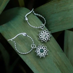Holzkern Ohrringe|Schmuck^Suncatcher Ohrringe