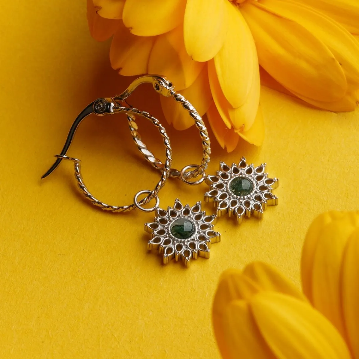 Holzkern Ohrringe|Schmuck^Suncatcher Ohrringe