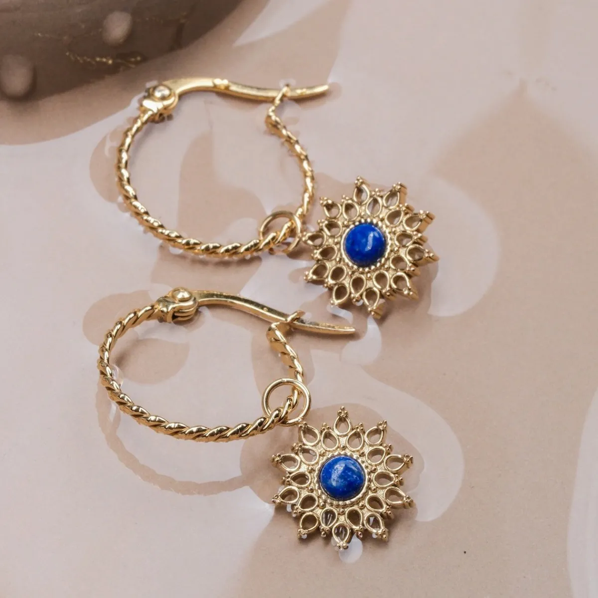 Holzkern Ohrringe|Schmuck^Suncatcher Ohrringe