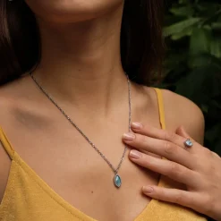 Holzkern Halsketten|Schmuck^Visual Halskette