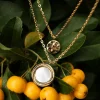Holzkern Halsketten|Schmuck^Zendala Halskette