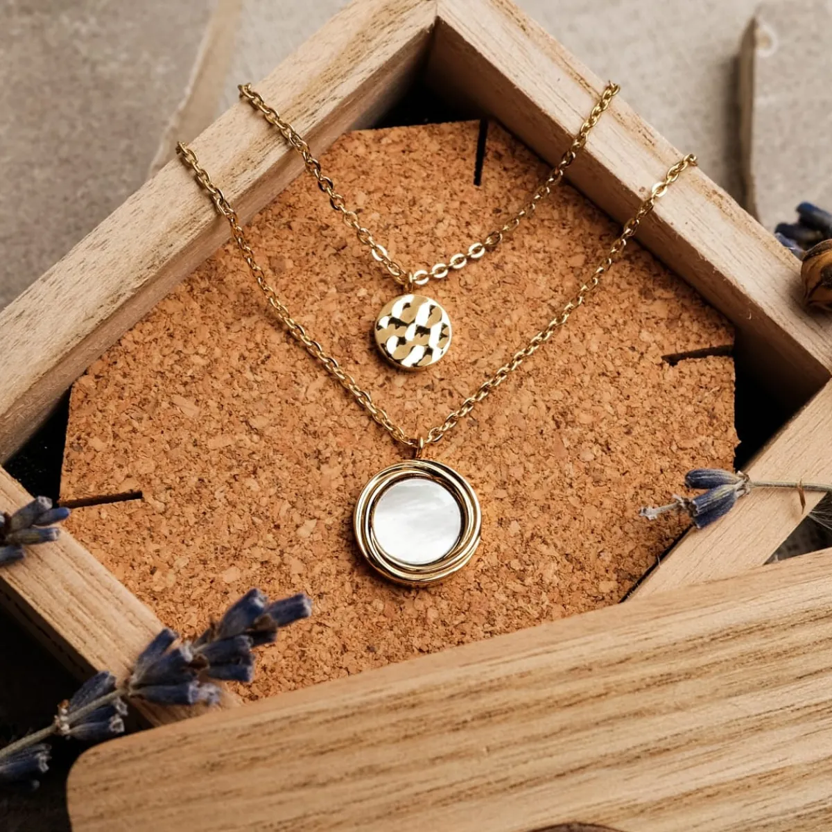 Holzkern Halsketten|Schmuck^Zendala Halskette